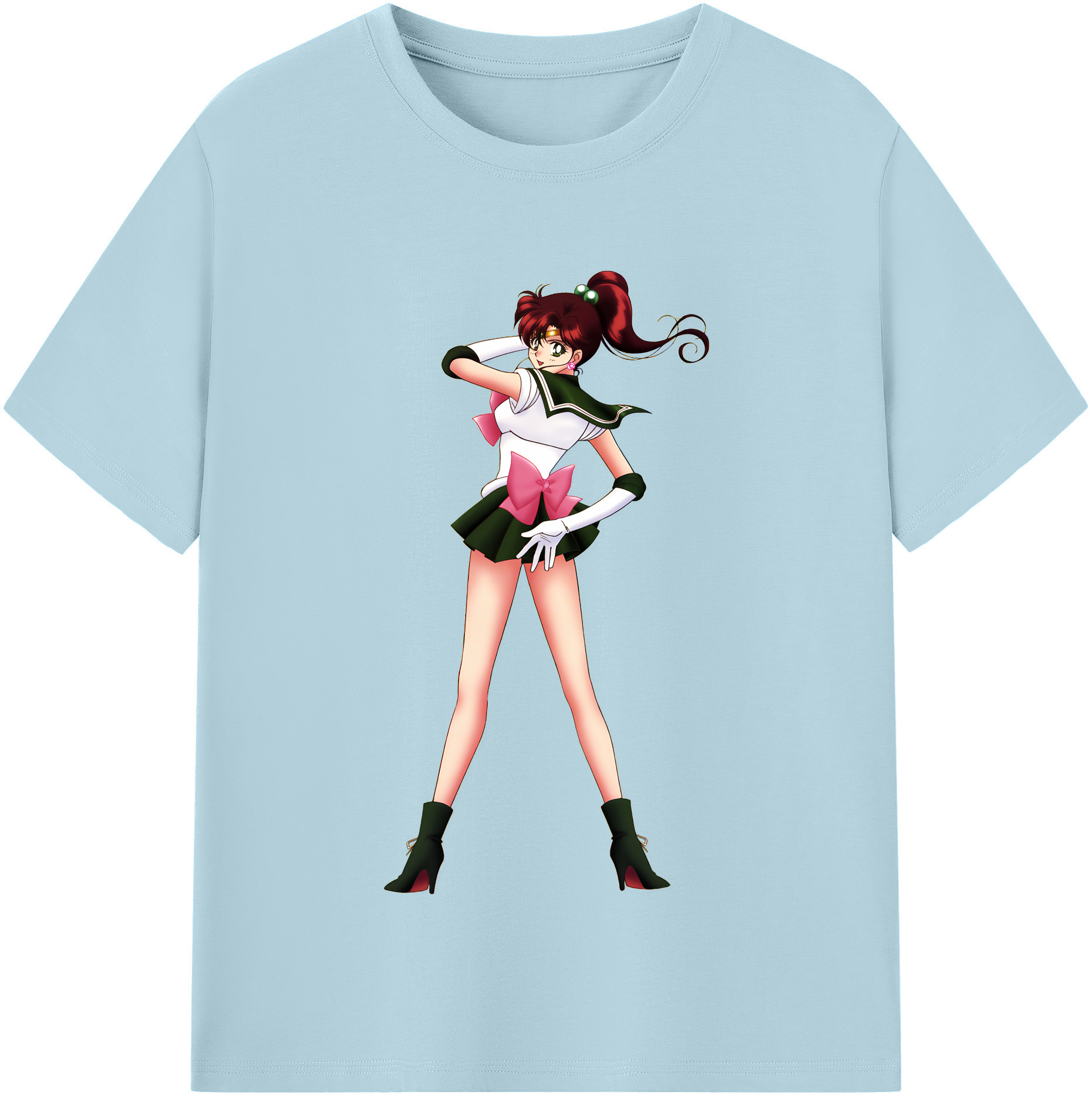 （画像用） 美少女戦士セーラームーン 木野 まこと きの まこと Sailor Moon Kino Makoto （セーラージュピター；Sailor Jupiter） 綿100％半袖Tシャツ（フロントプリント）